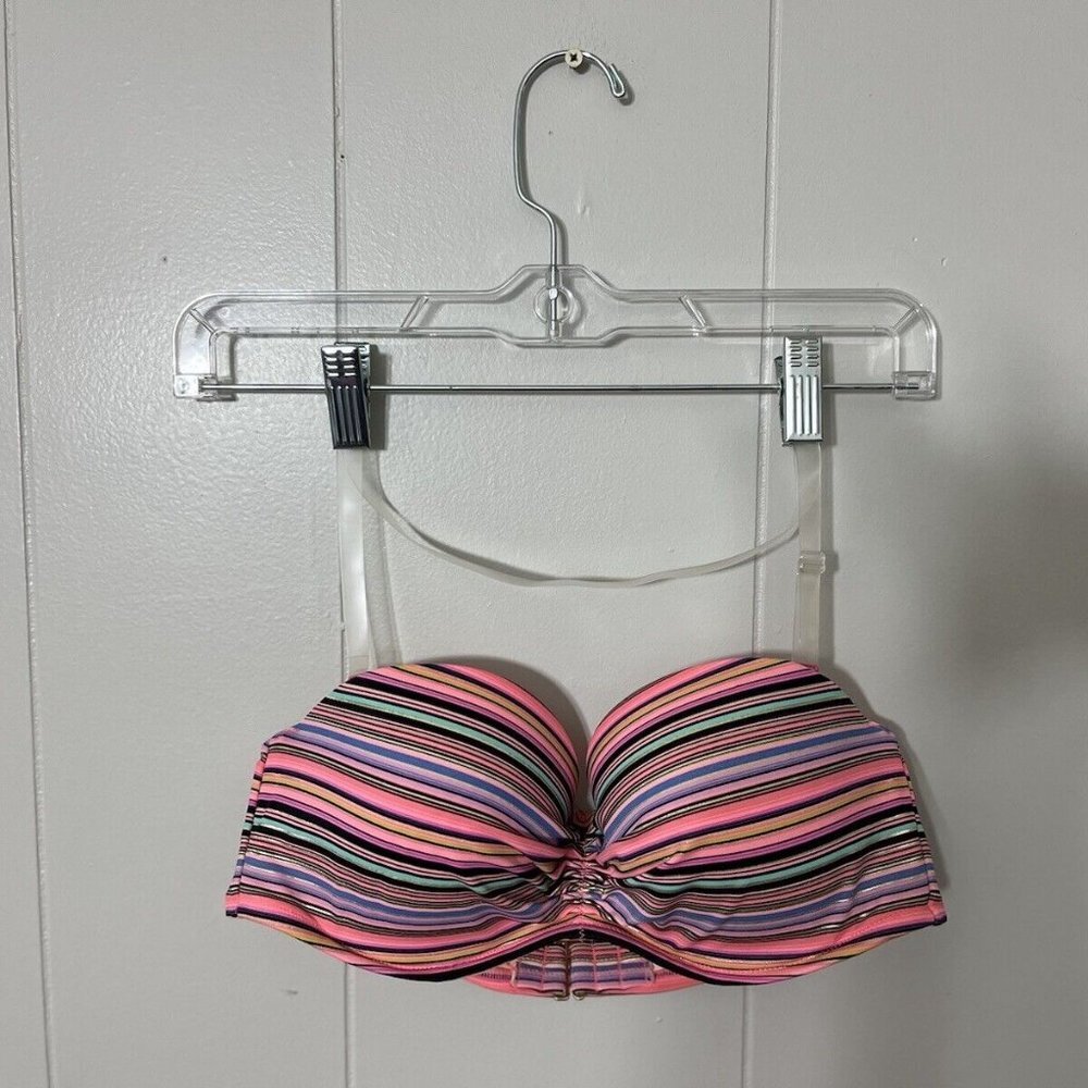 Victoria’s Secret The Flirt Ruched Bandeau Bikini Underwire Top